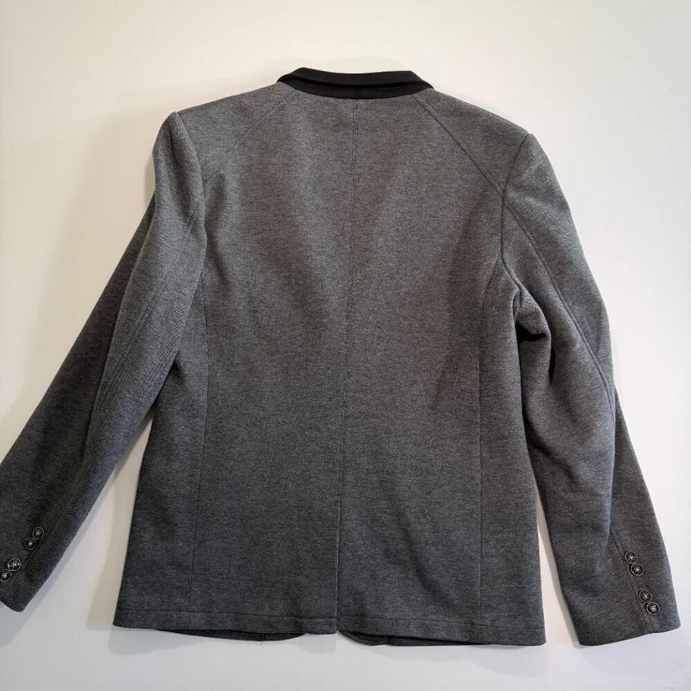 RESERVED Slim Fit Gray Jersey Knit Blazer Sport Coat Jacket Large